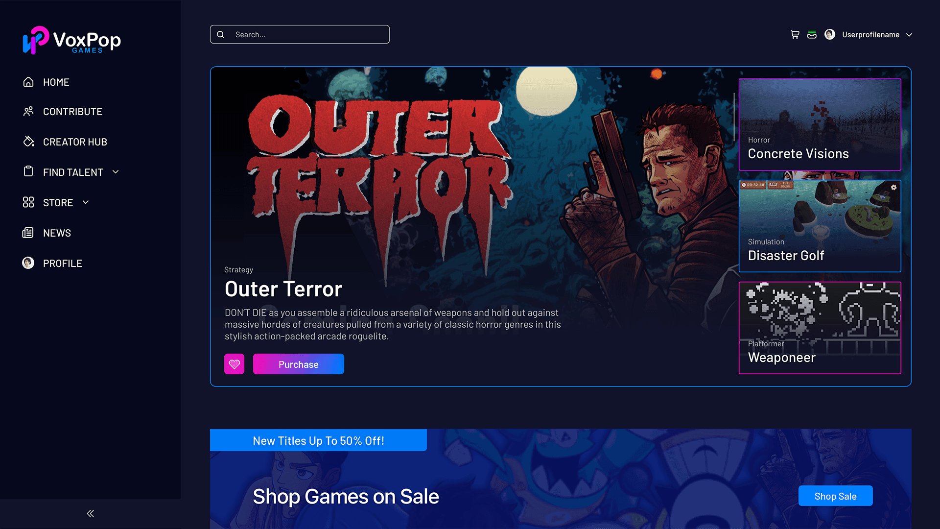 UI for Indie Game Marketplace & Creator Platform case study cover