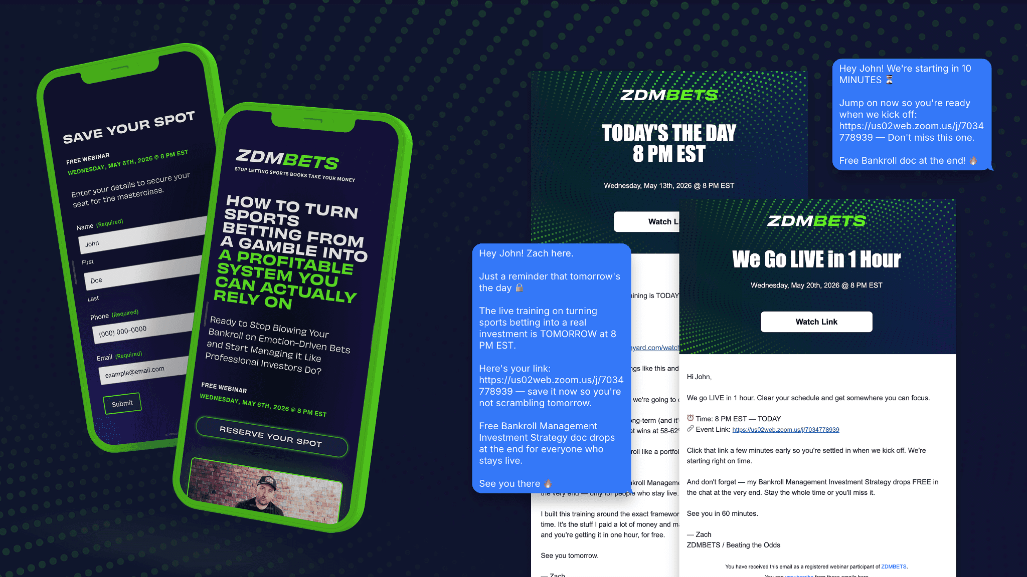 Webinar Funnel & Automation for Sports Bettor Advisory case study cover